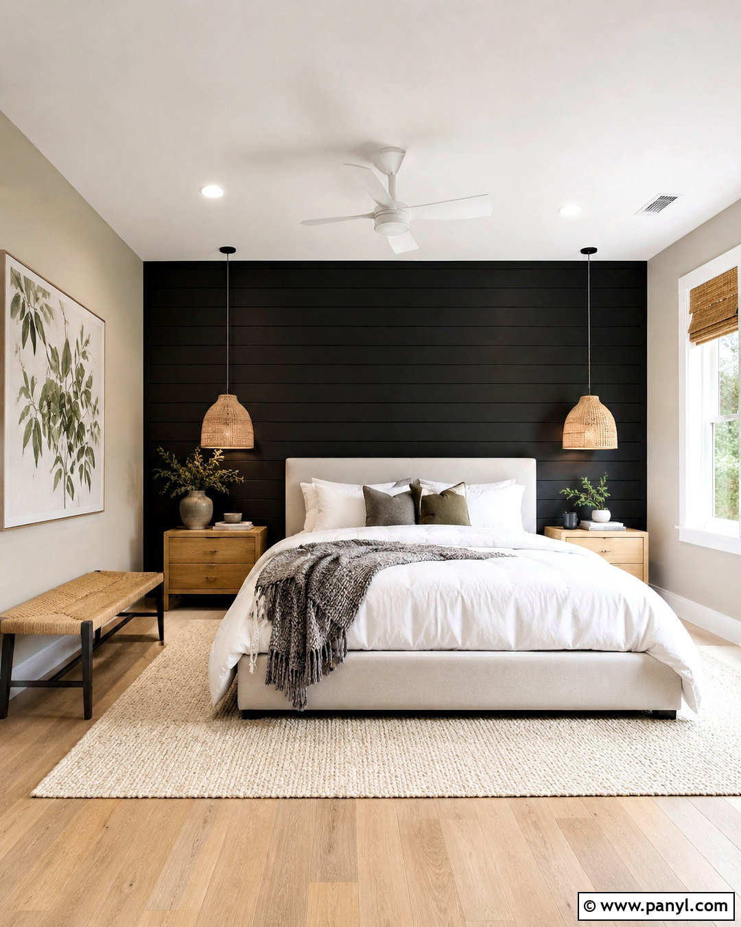 Black Shiplap Wall Bedroom - 20 black wall ideas