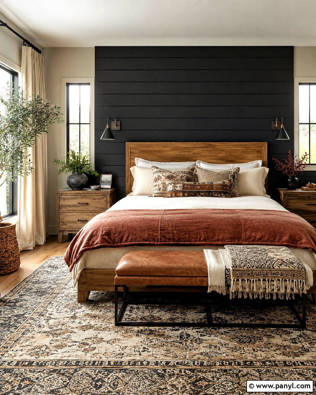 Black Shiplap Wall Bedroom - 20 black wall in bedroom ideas
