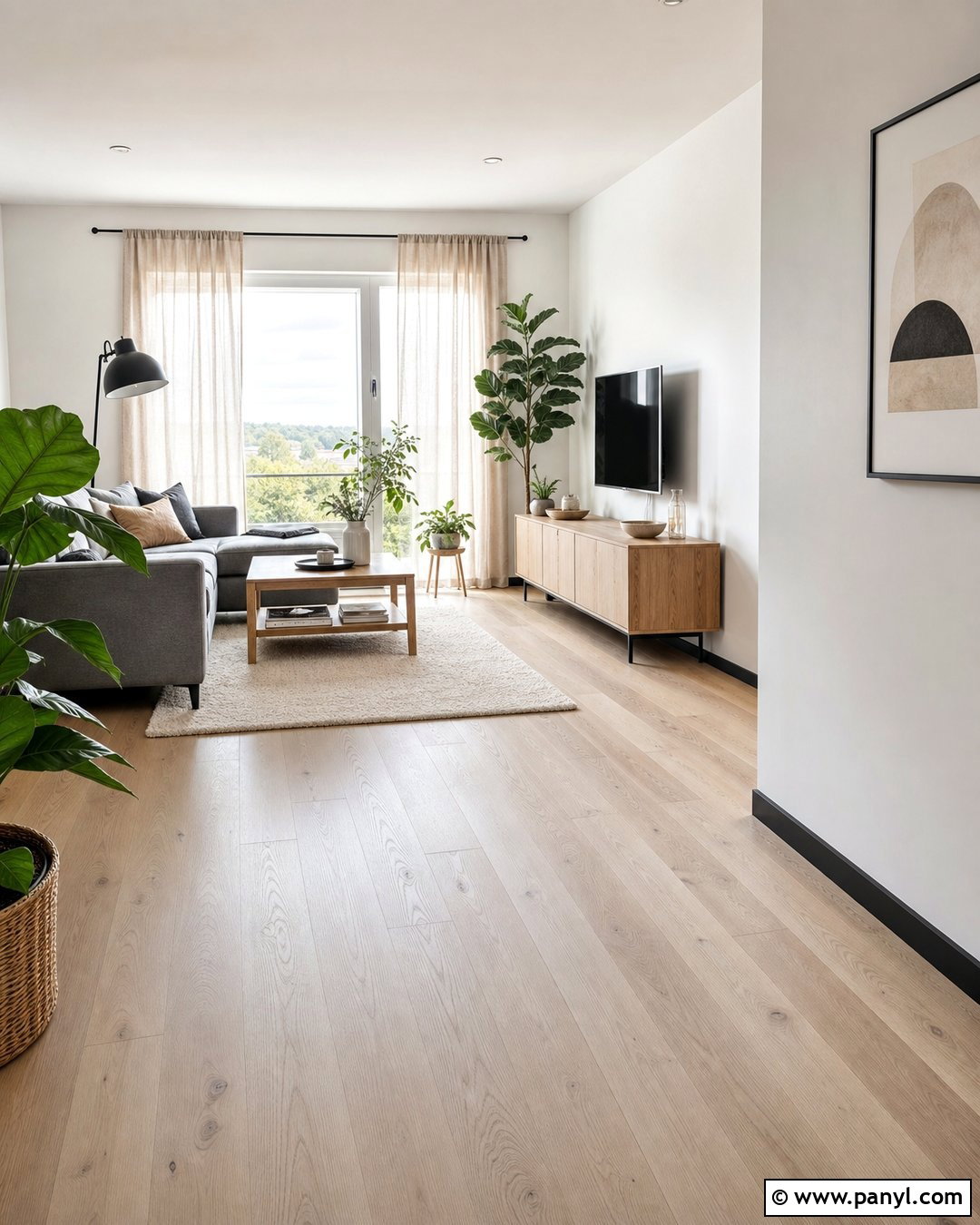 Black Skirting Boards In A Scandinavian Living Room - 35 Dark Skirting Boards Light Walls