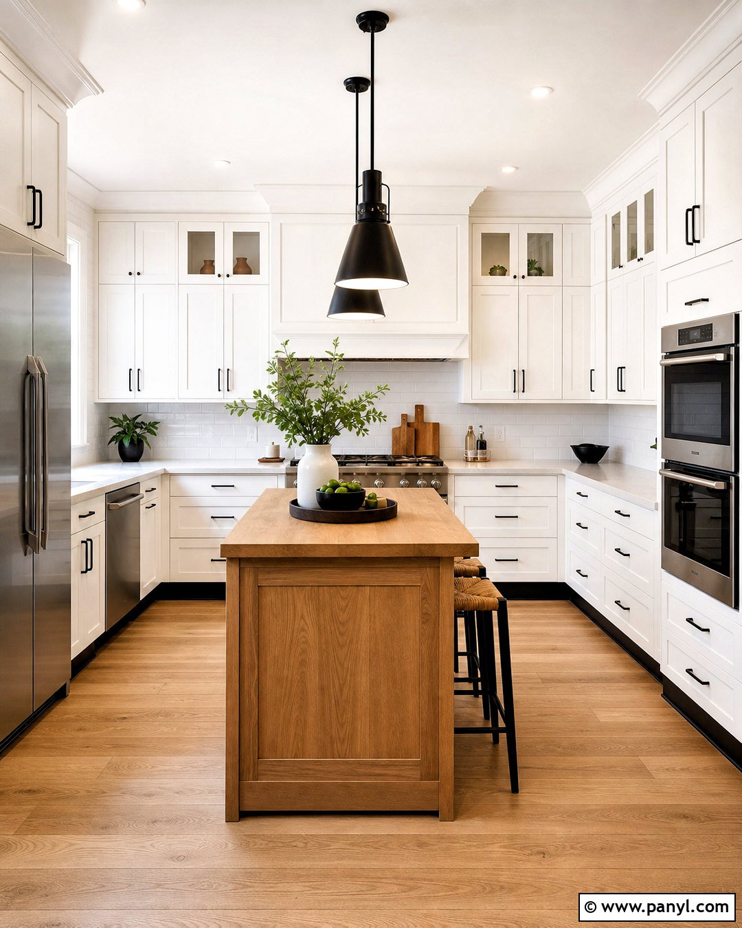 Black Skirting Boards In A White Kitchen - 20 black skirting boards white walls