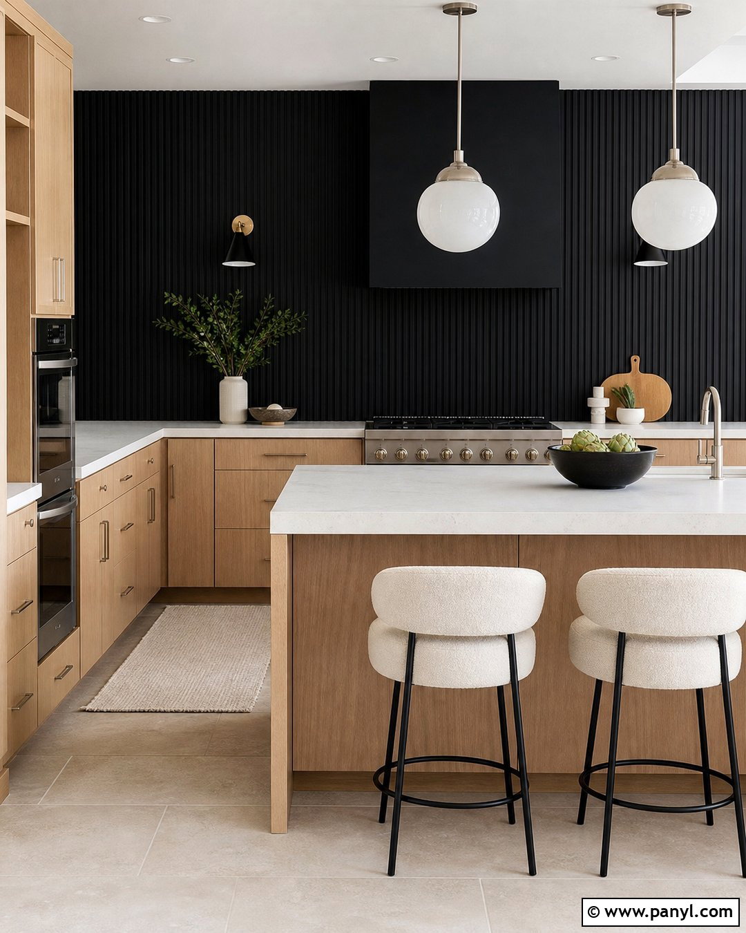 Black Slat Accent Wall Kitchen - 30 black accent wall kitchen ideas