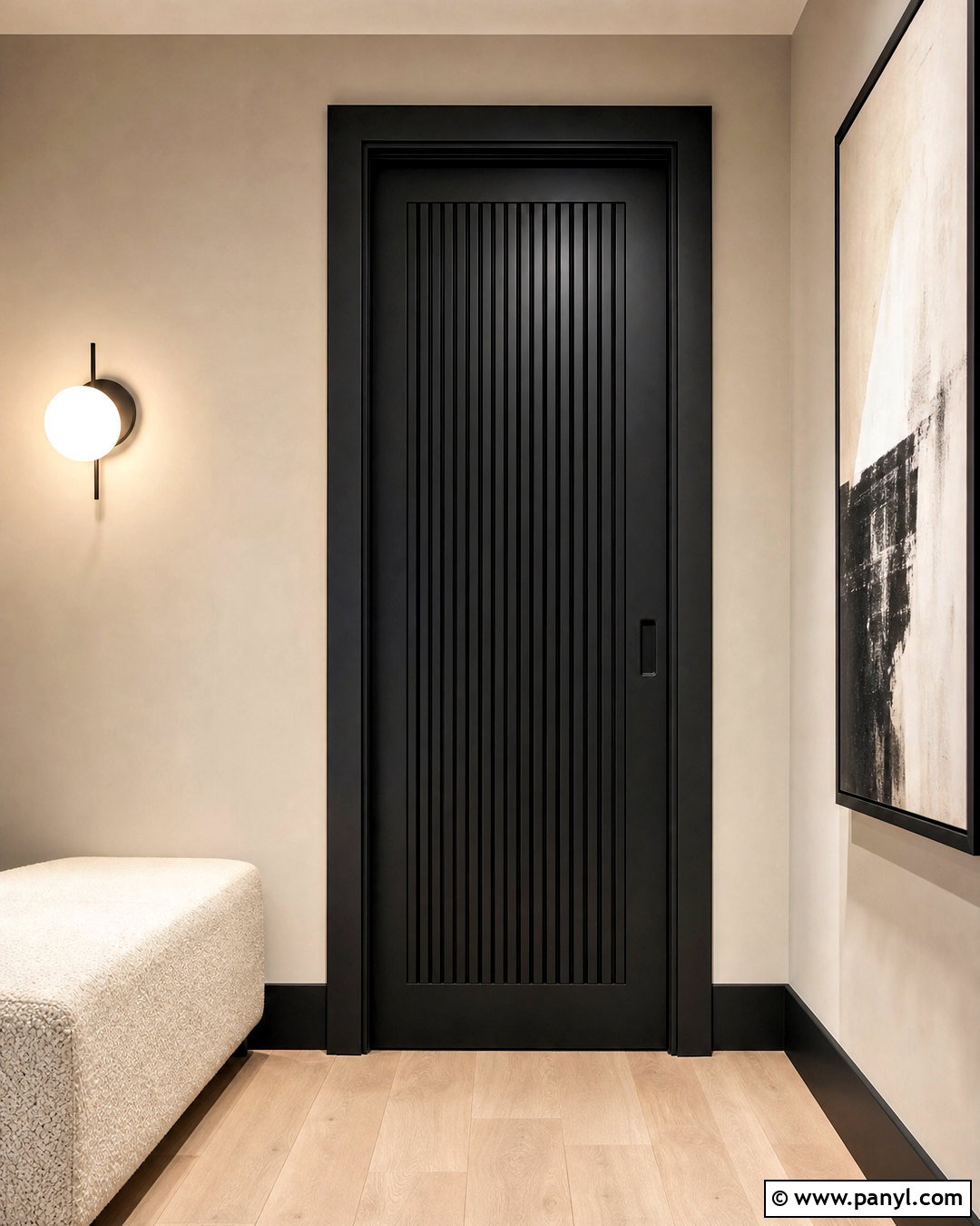 Black Slatted Indoor Door - 20 black indoor doors