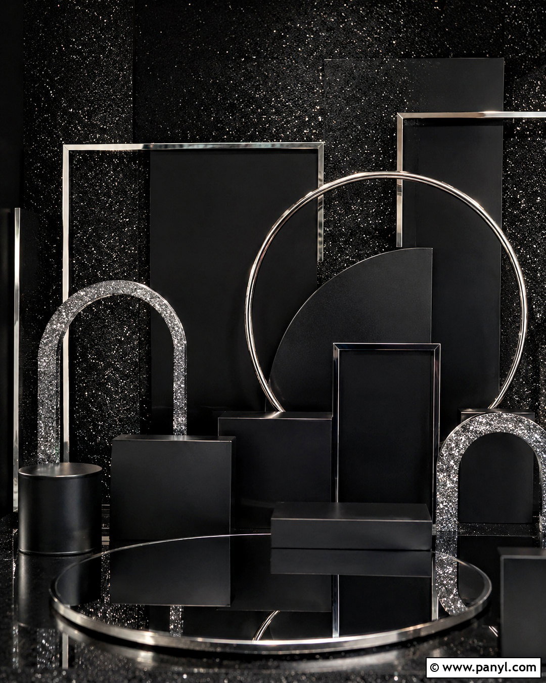 Black Sparkly Background With Geometric Shapes - 20 black sparkly background ideas