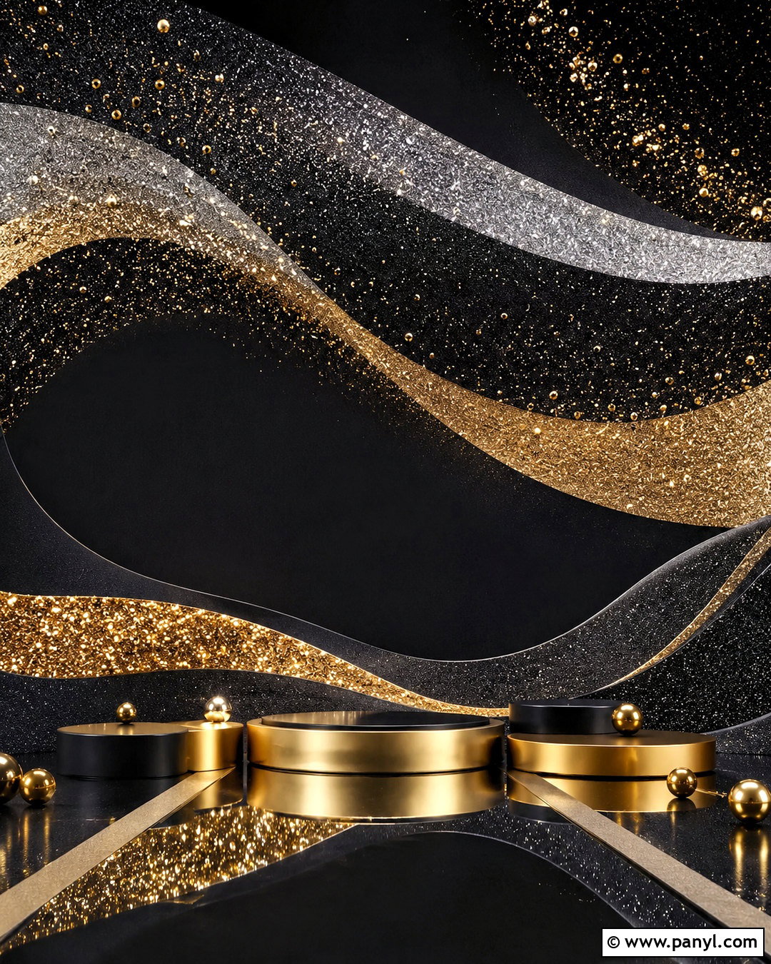Black Sparkly Background With Glitter Waves - 20 black sparkly background ideas