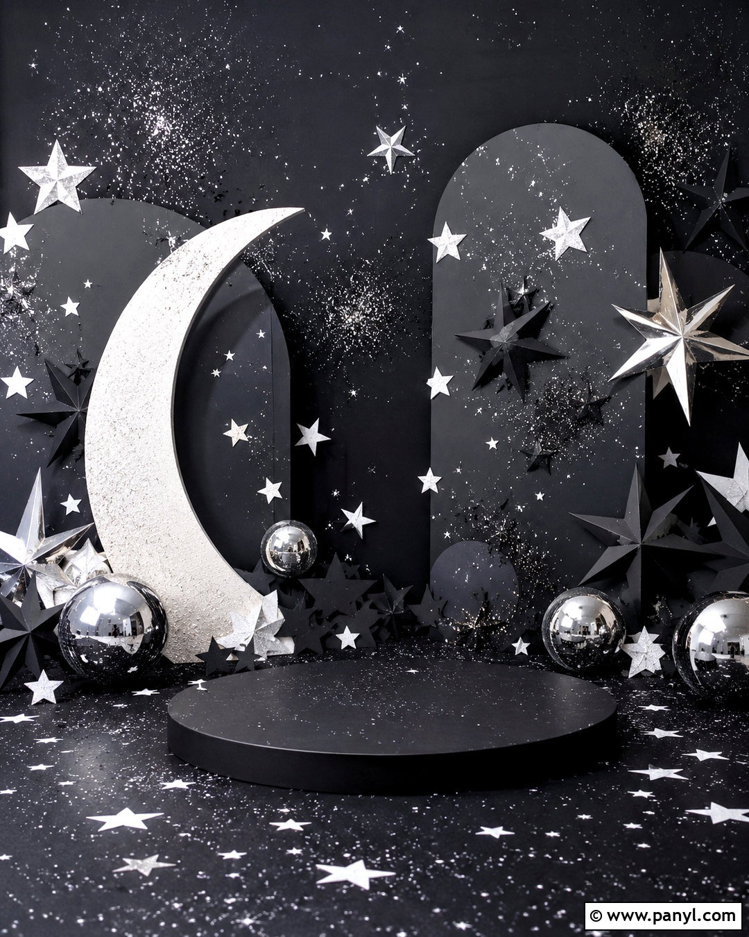 Black Sparkly Background With White Stars - 20 black sparkly background ideas