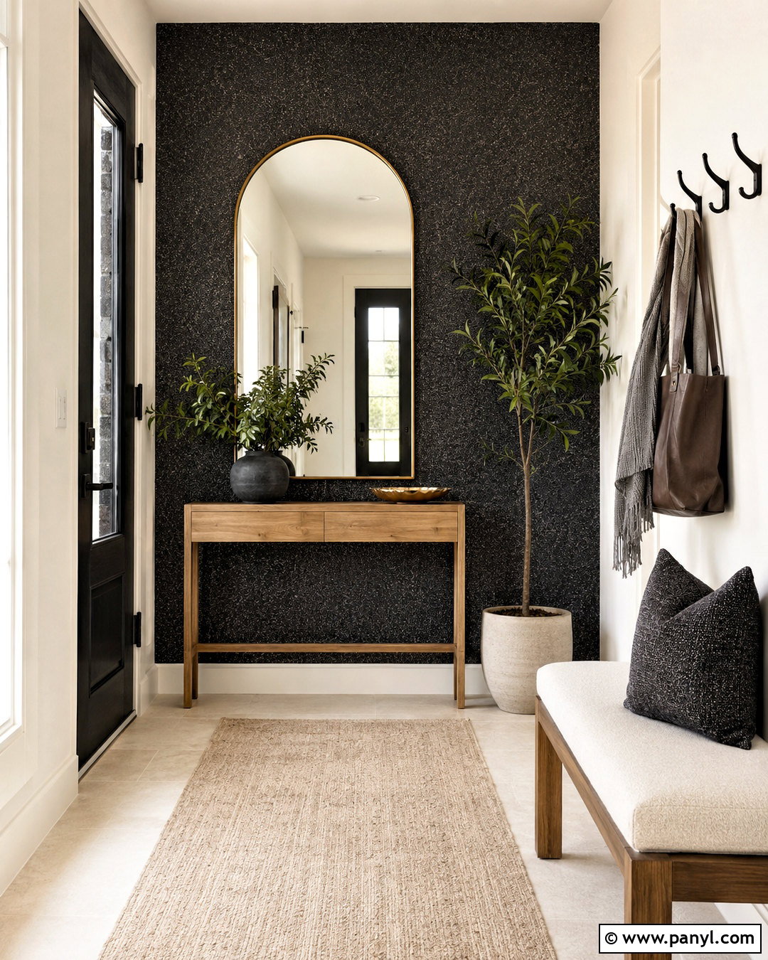 Black Sparkly Wallpaper Entryway - 20 black sparkly wallpaper ideas