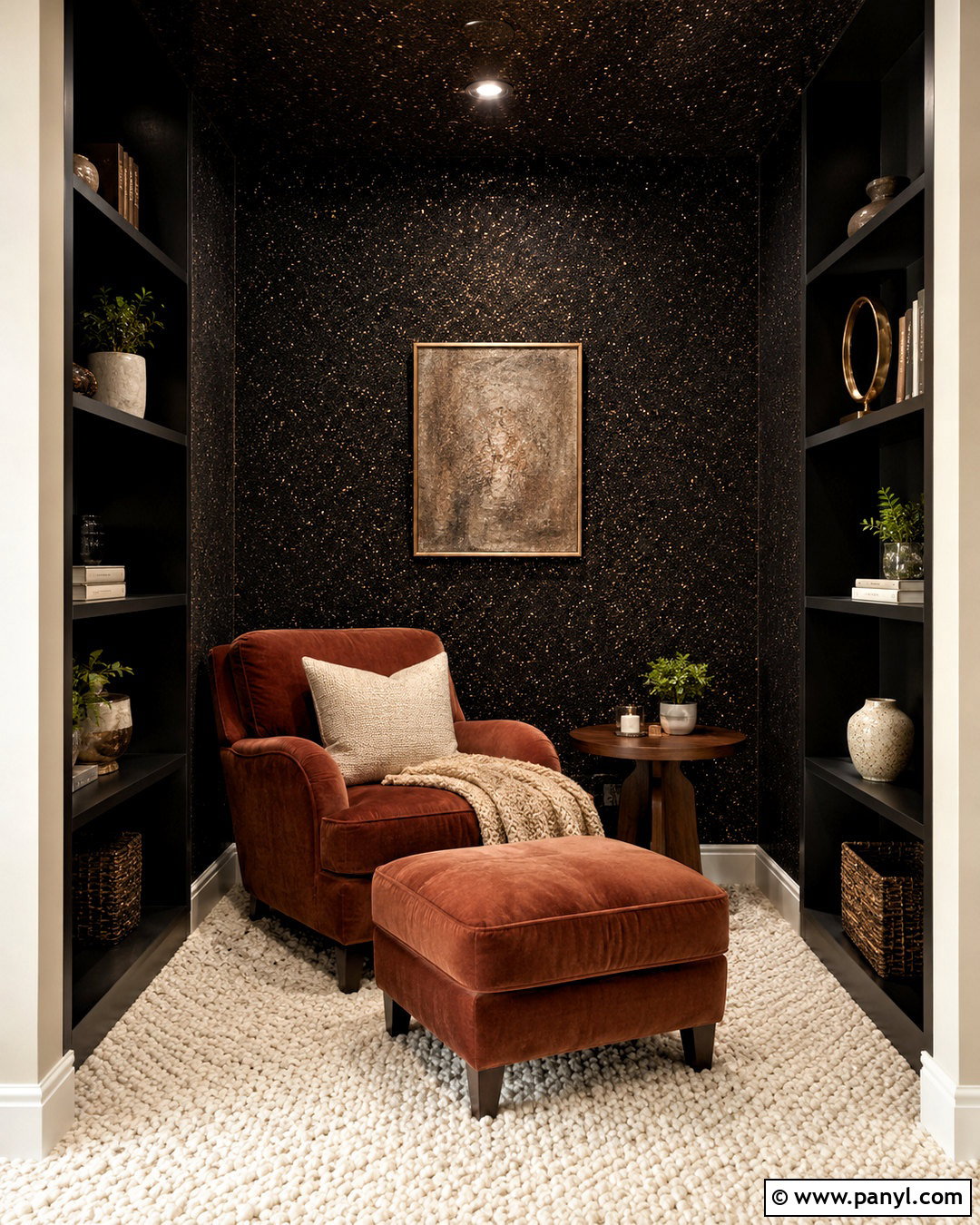 Black Sparkly Wallpaper Reading Nook - 20 black sparkly wallpaper ideas
