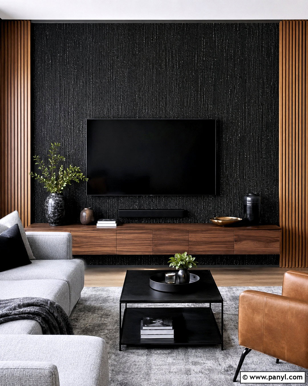 Black Sparkly Wallpaper TV Wall - 20 black sparkly wallpaper ideas