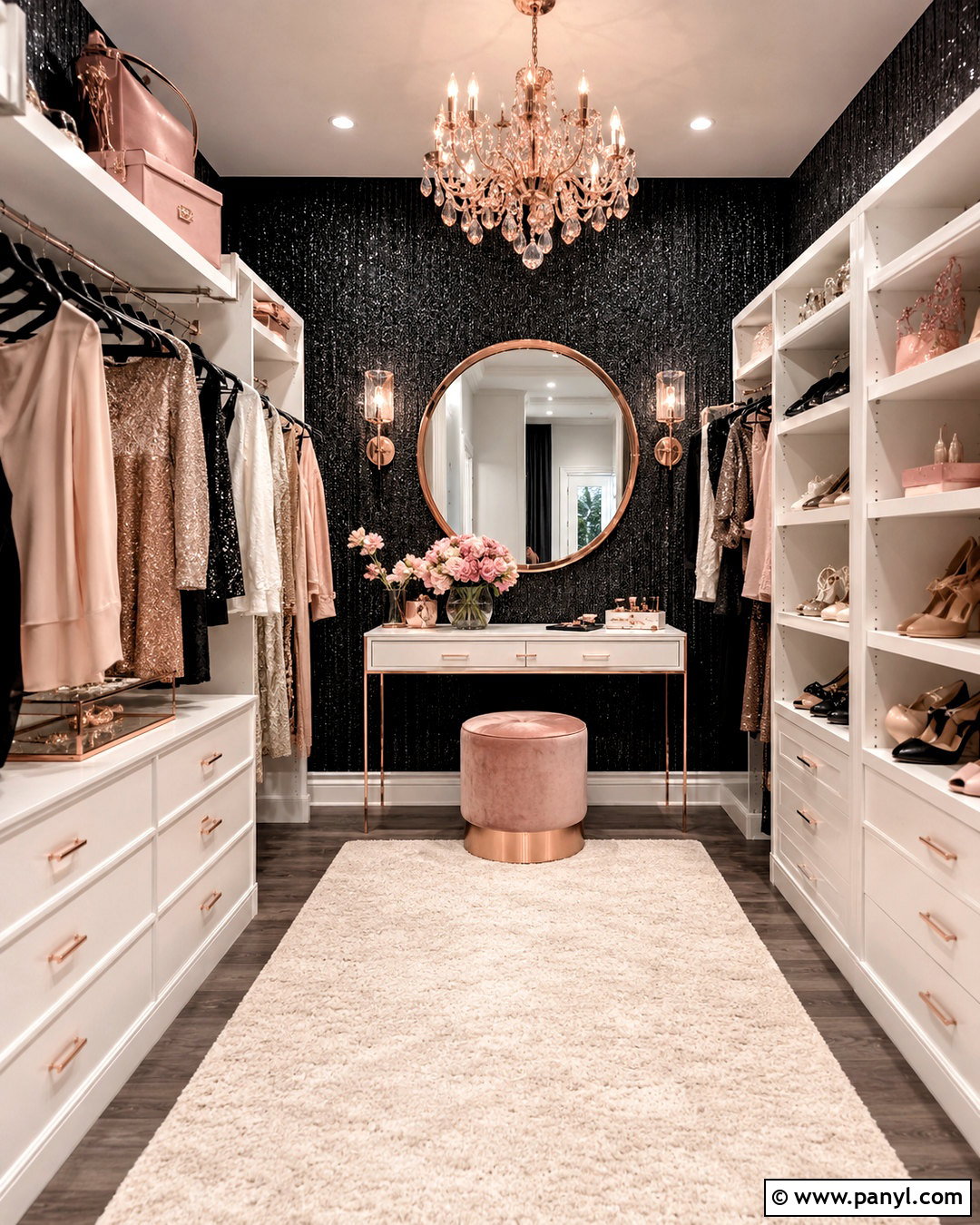 Black Sparkly Wallpaper With Rose Gold Accents - 20 black sparkly wallpaper ideas