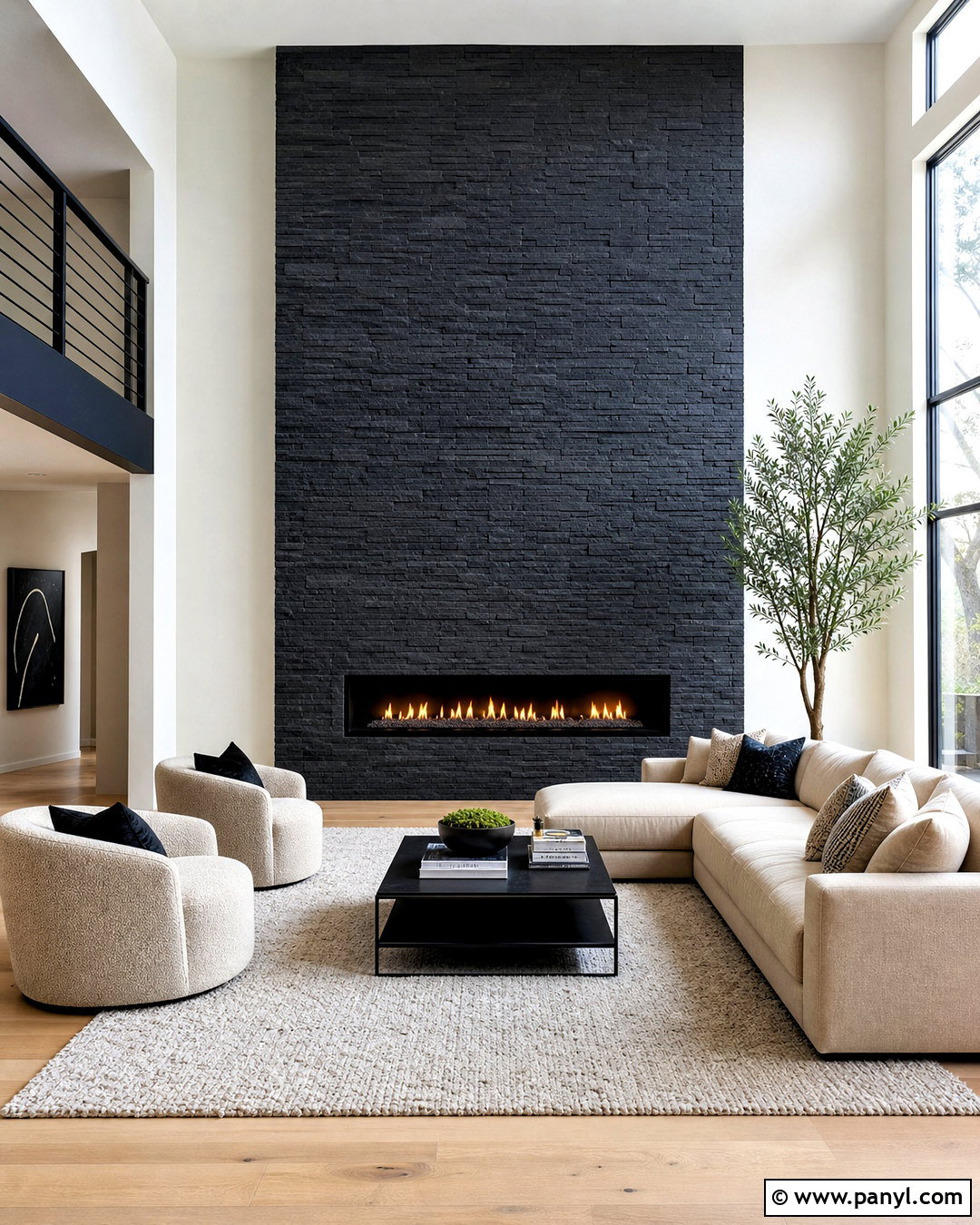 Black Stone Fireplace Without Mantel - 20 black stone fireplace ideas