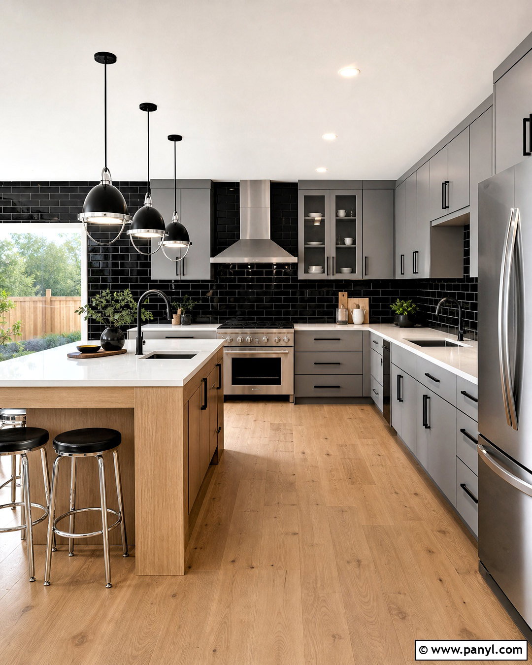 Black Subway Tile Kitchen Wall - 20 black kitchen wall ideas
