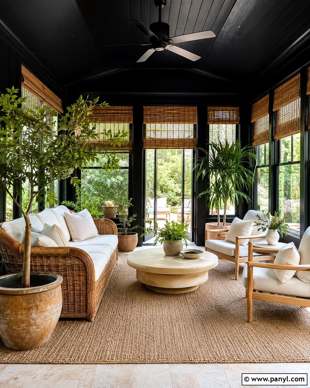 Black Sunroom Walls And Ceiling - 20 Black Wall Black Ceiling Ideas