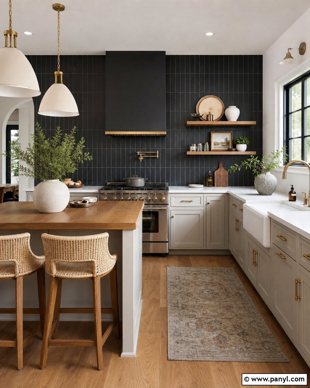 Black Tile Accent Wall Kitchen - 30 black accent wall kitchen ideas