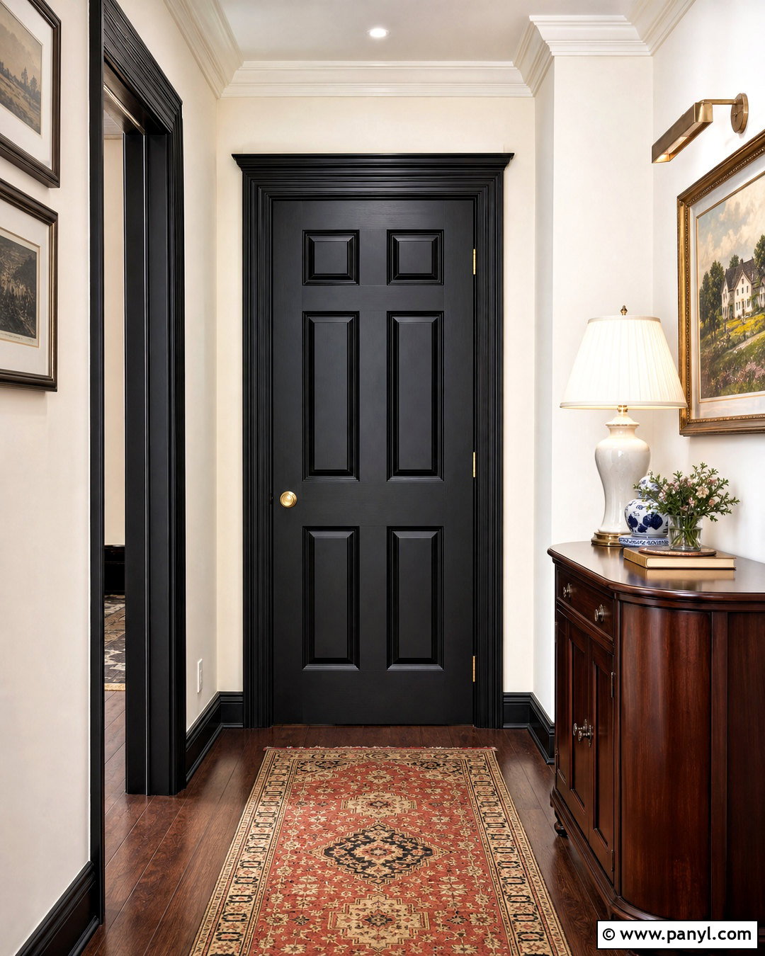 Black Traditional Door With Black Trim - 20 black interior doors with black trim ideas