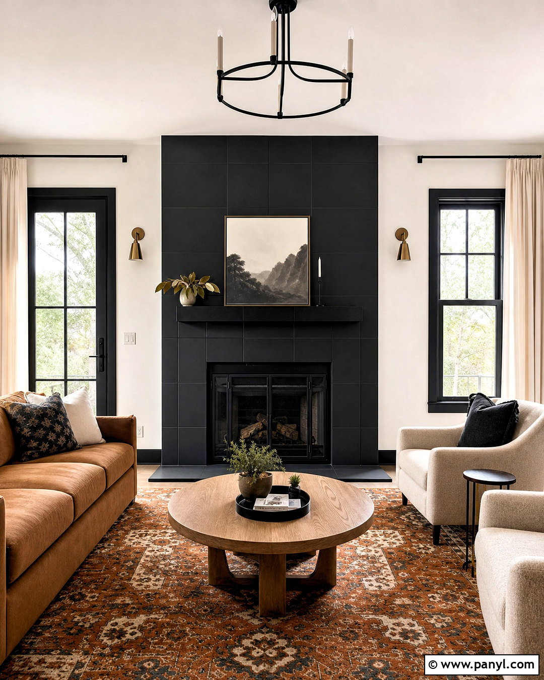 20 Black Trim Interior Living Rooms With Instant Designer Appeal