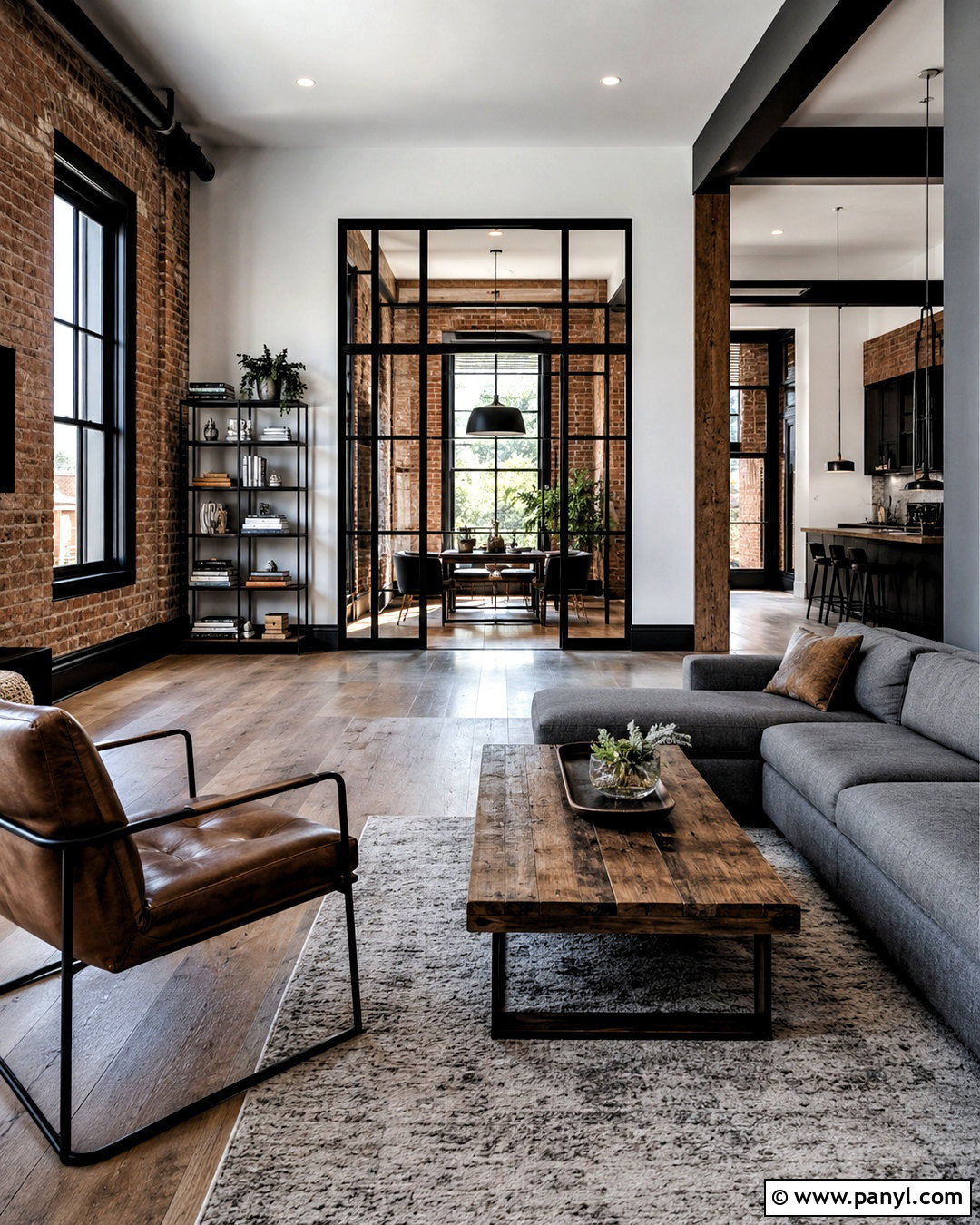 Black Trim In An Industrial Loft - 20 black moldings and trim ideas