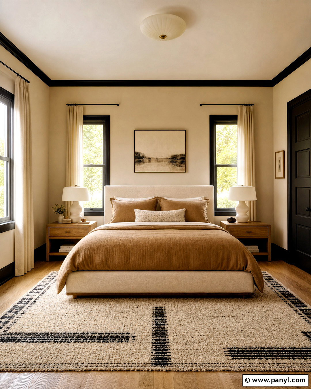Black Trim With Beige Bedroom Walls - 20 painted trim darker than walls