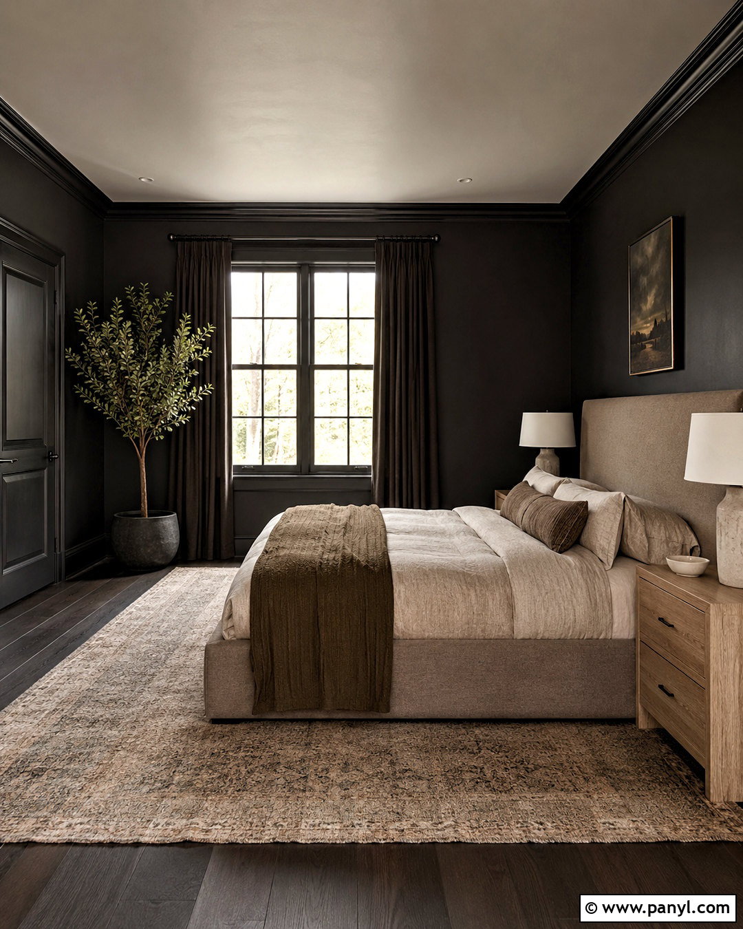 Black Trim With Black Walls - 20 black moldings and trim ideas