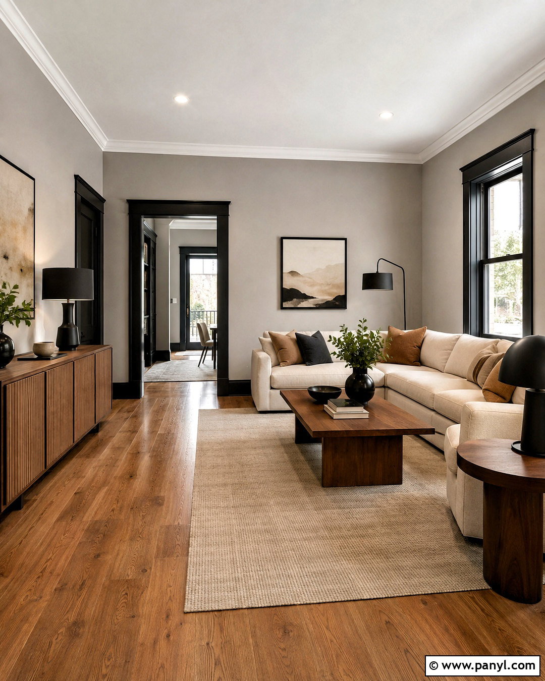 Black Trim With Greige Walls - 20 black moldings and trim ideas