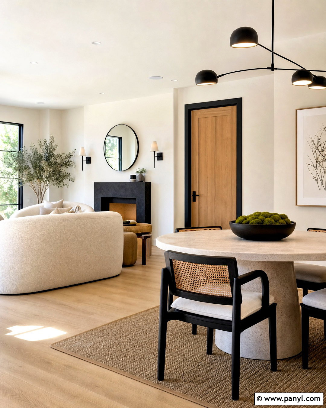 Black Trim With Natural Oak Doors - 20 dark trim and doors interior ideas