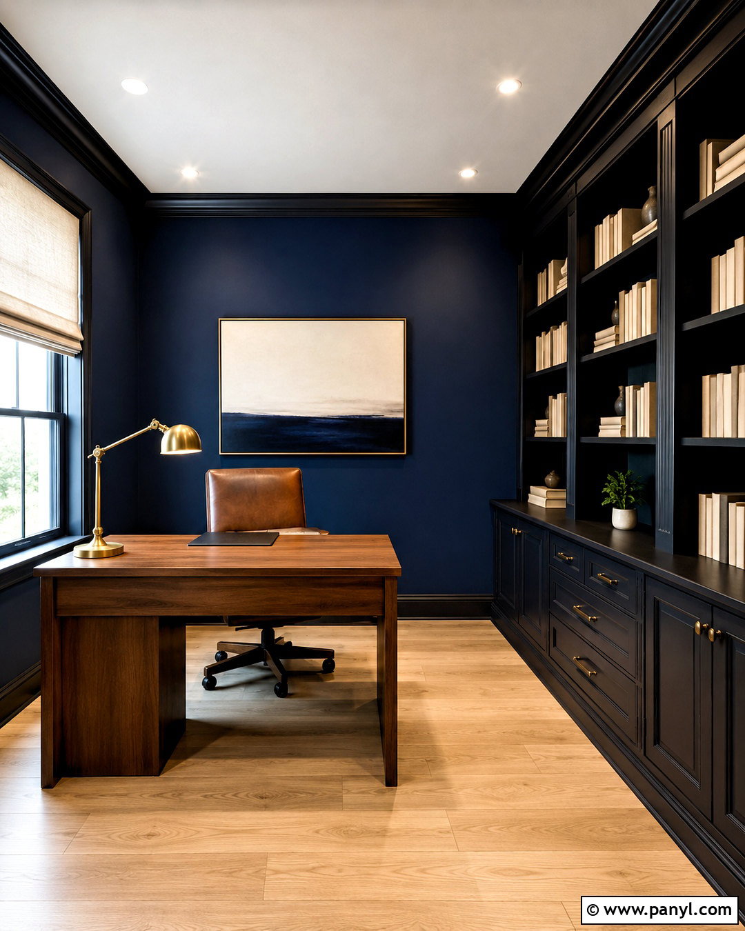 Black Trim With Navy Walls - 20 black moldings and trim ideas