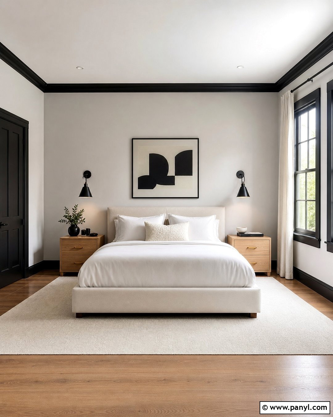 Black Trim With Pale Gray Walls - 45 darker trim lighter walls
