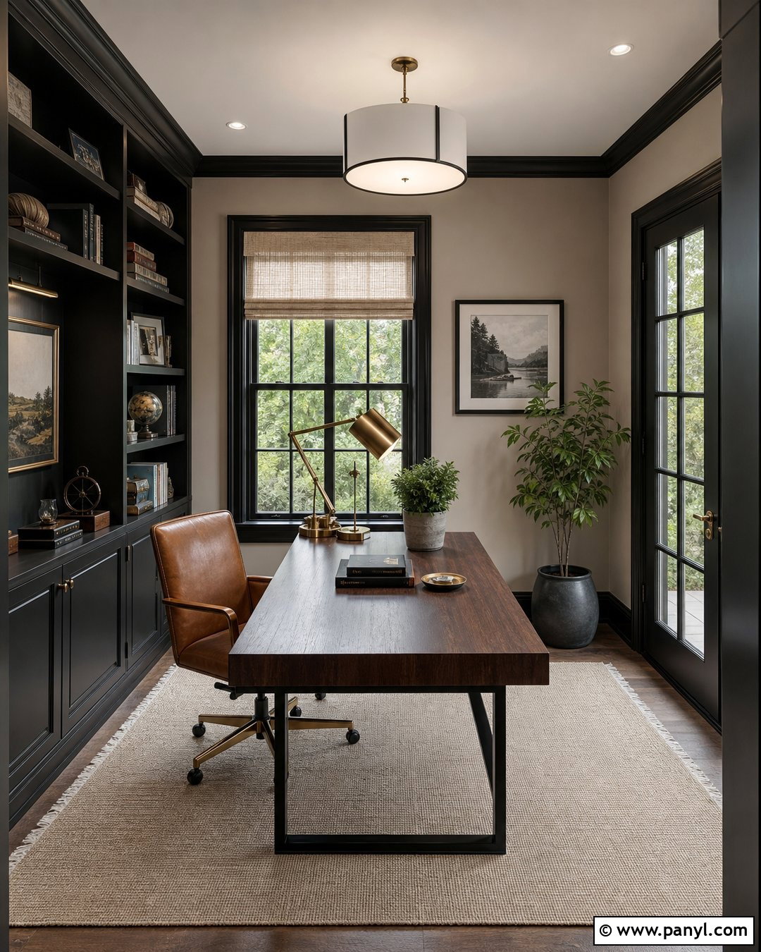 Black Trim With Pale Taupe Walls - 45 darker trim lighter walls