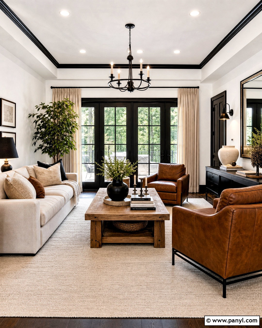 Black Trim With White Walls - 20 painted trim darker than walls