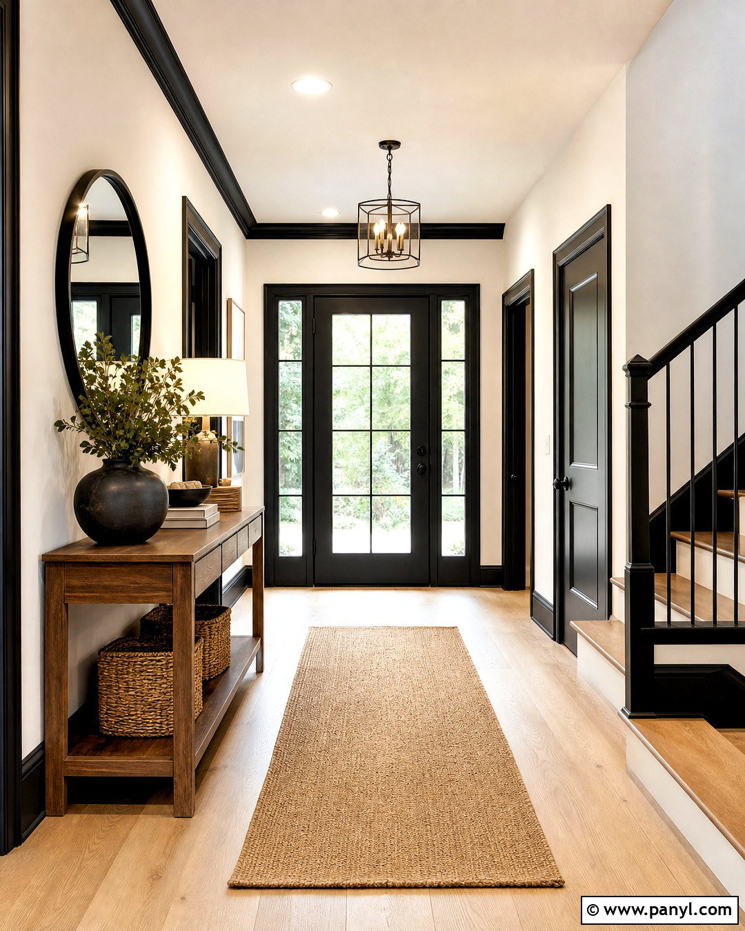 Black Trim With White Walls - 20 trim paint color ideas