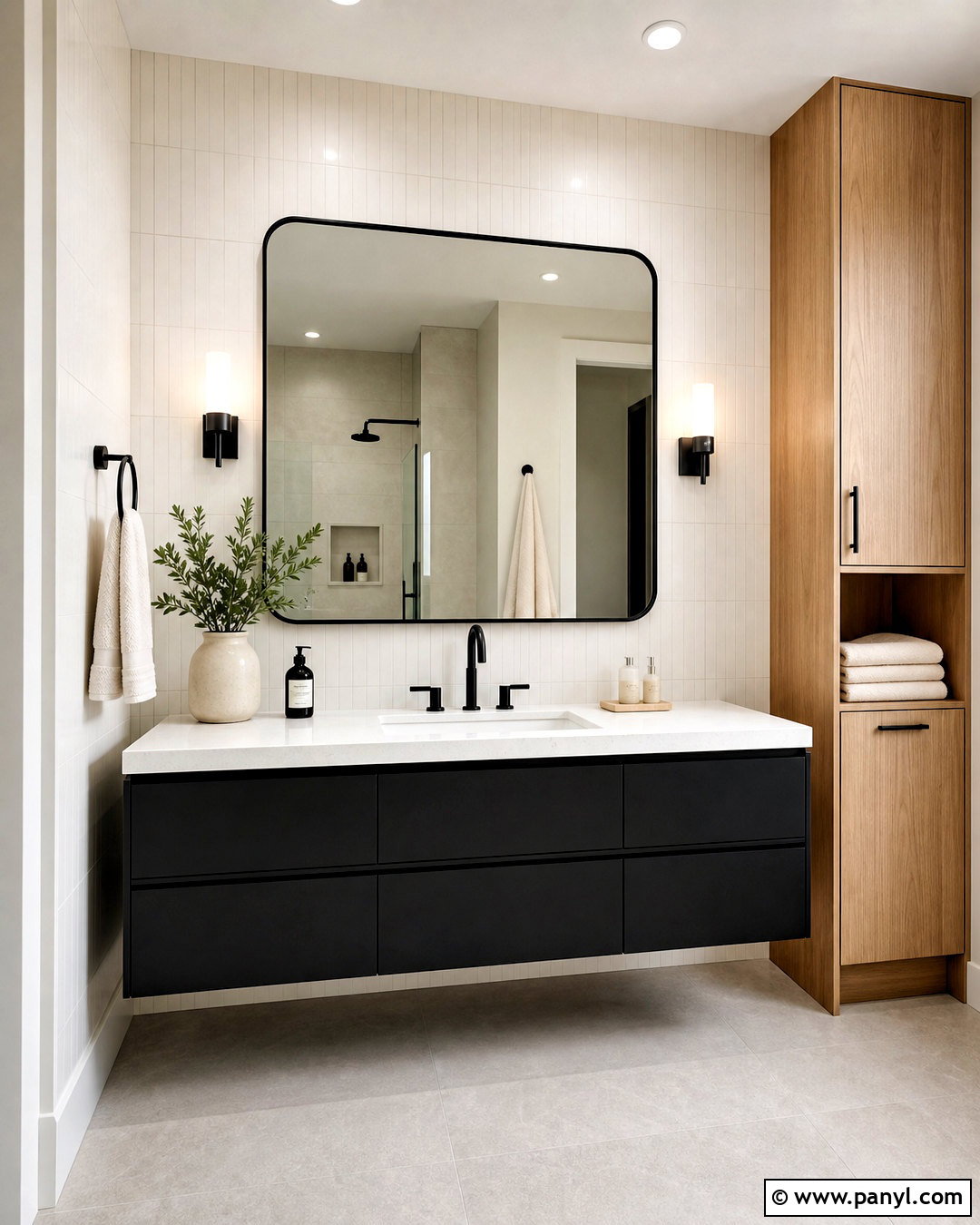 Black Vanity Bathroom - 20 bathroom with black accents