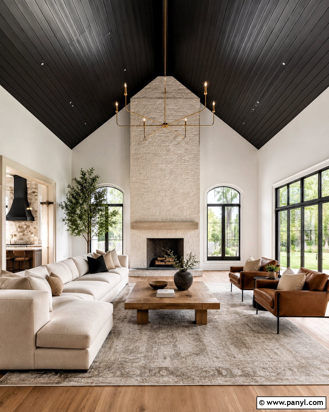 Black Vaulted Shiplap Ceiling - 20 black shiplap ceiling ideas
