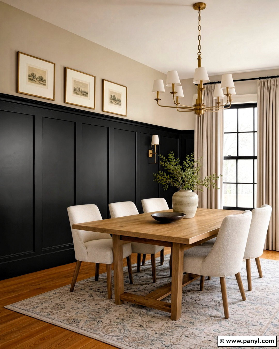 Black Wainscoting Accent Wall - 20 black accent wall ideas