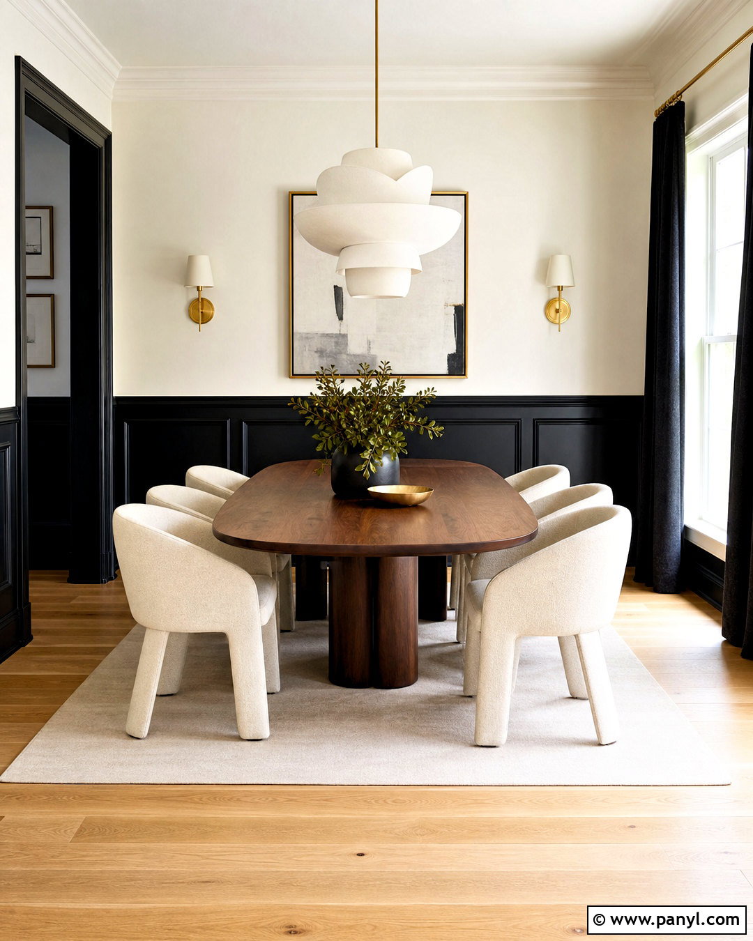 Black Wainscoting Dining Room - 20 modern wainscoting ideas