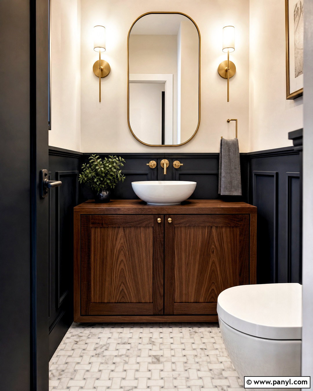 Black Wainscoting - 20 wainscoting ideas