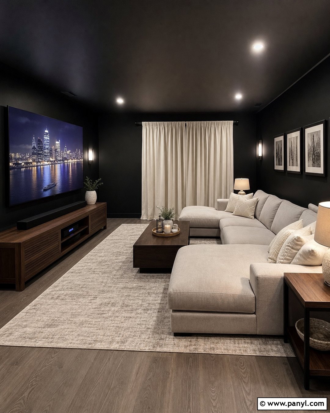 Black Wall And Black Ceiling - 30 Black Wall Paint Ideas