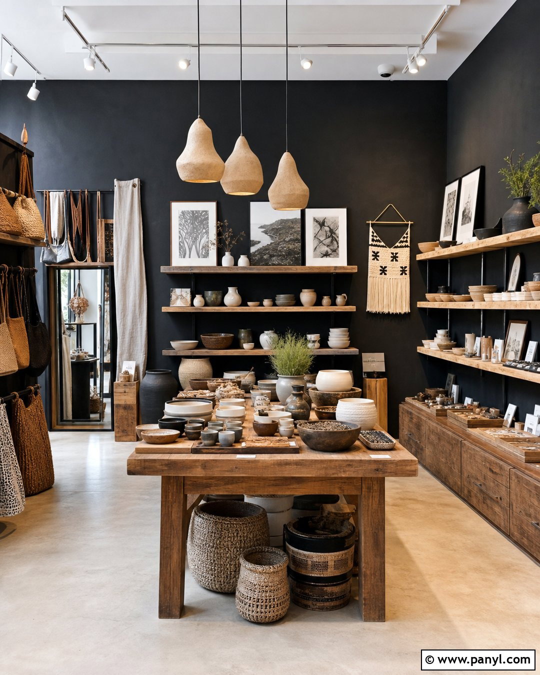 Black Wall Artisan Shop - 20 Black Walls Retail Ideas