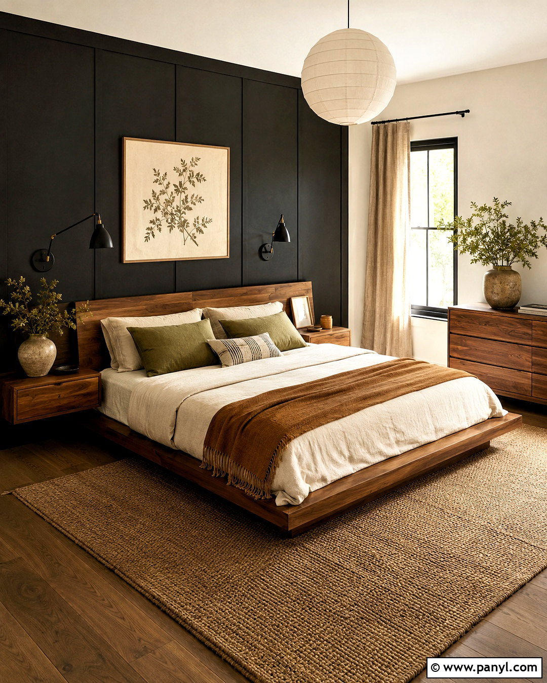 Black Wall Bedroom With Wood - 20 black wall in bedroom ideas