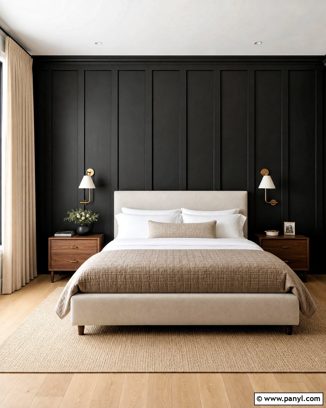 Black Wall Bedroom - 20 black wall design ideas