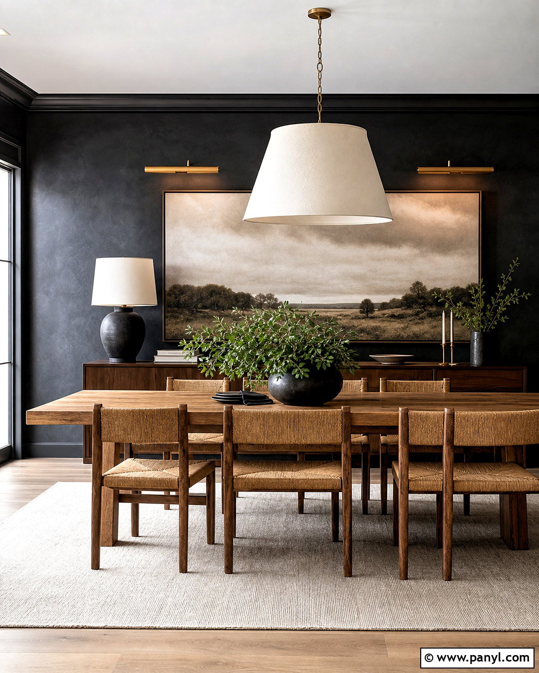 Black Wall Dining Room - 20 black wall design ideas