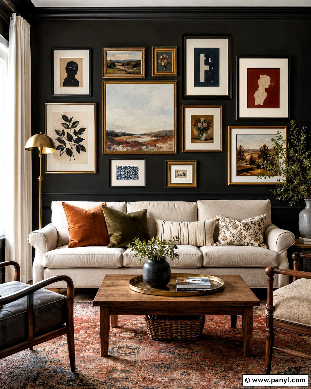 Black Wall Gallery Room - 20 black wall aesthetic ideas