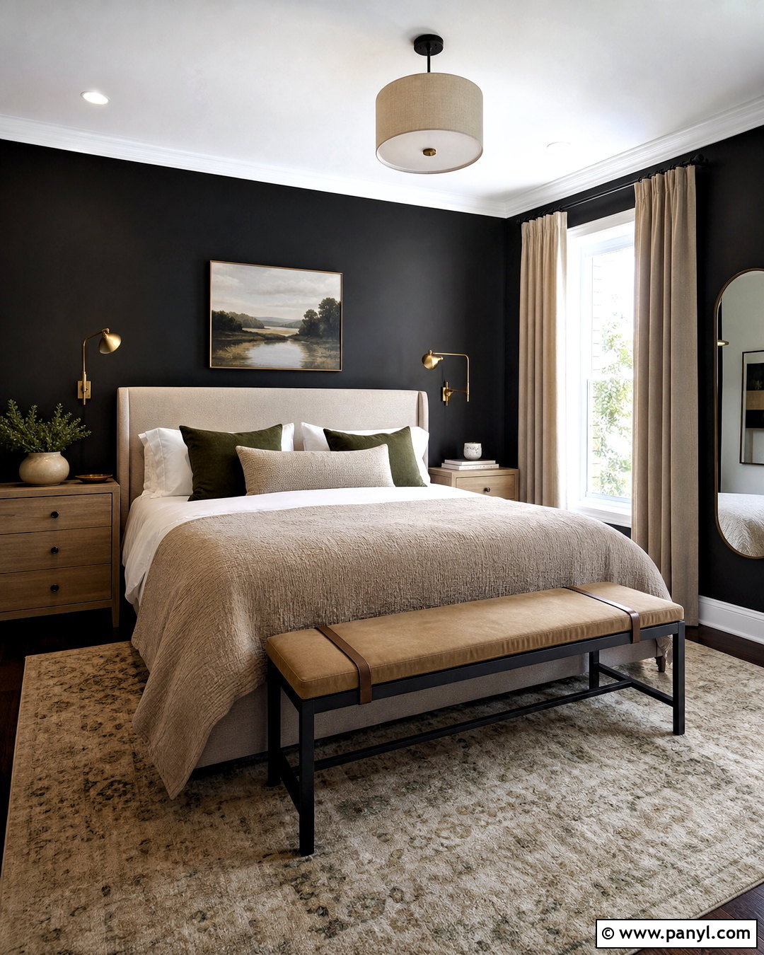 Black Wall Guest Bedroom - 20 black wall bedroom decor ideas