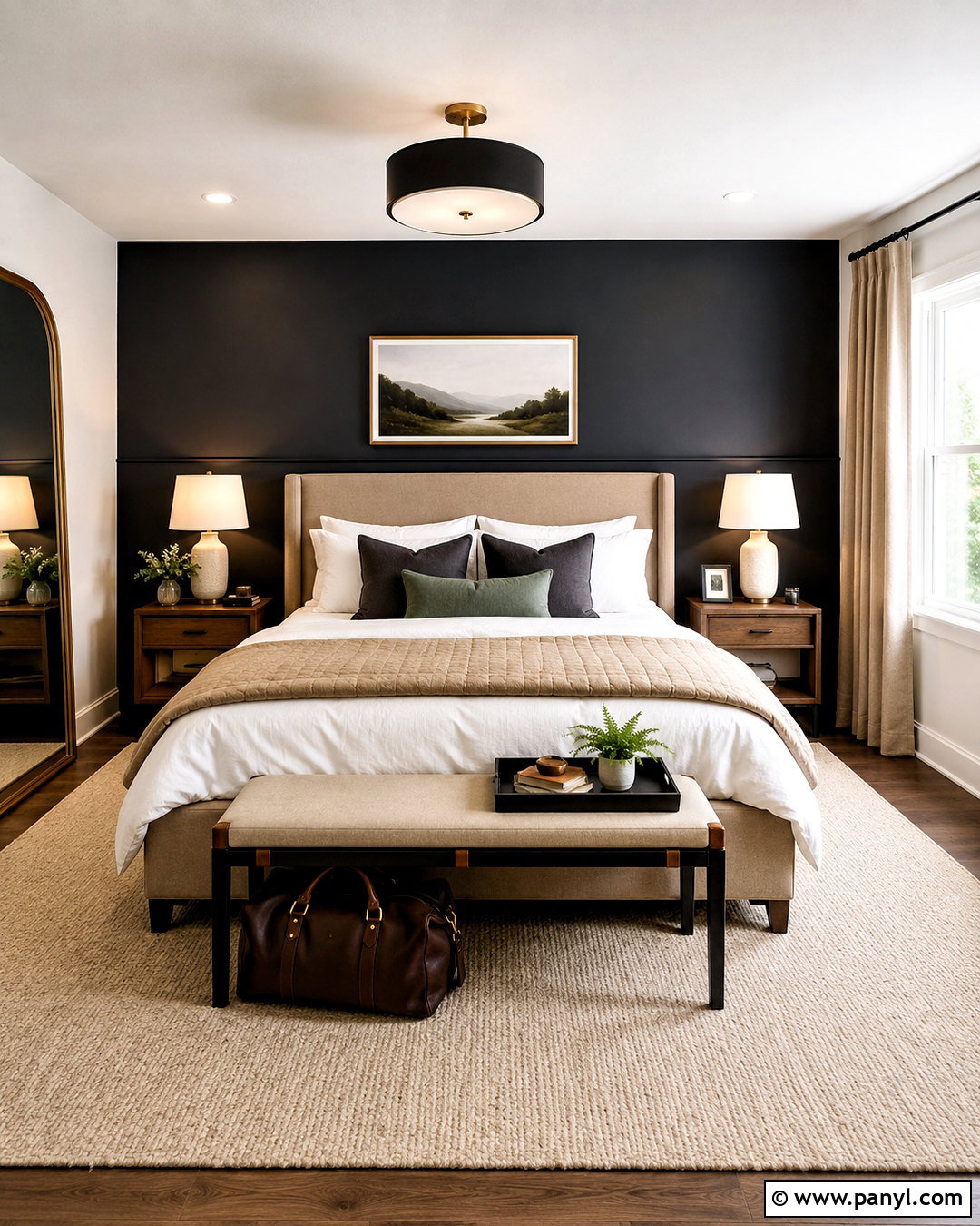 Black Wall Guest Bedroom - 20 one black wall bedroom ideas