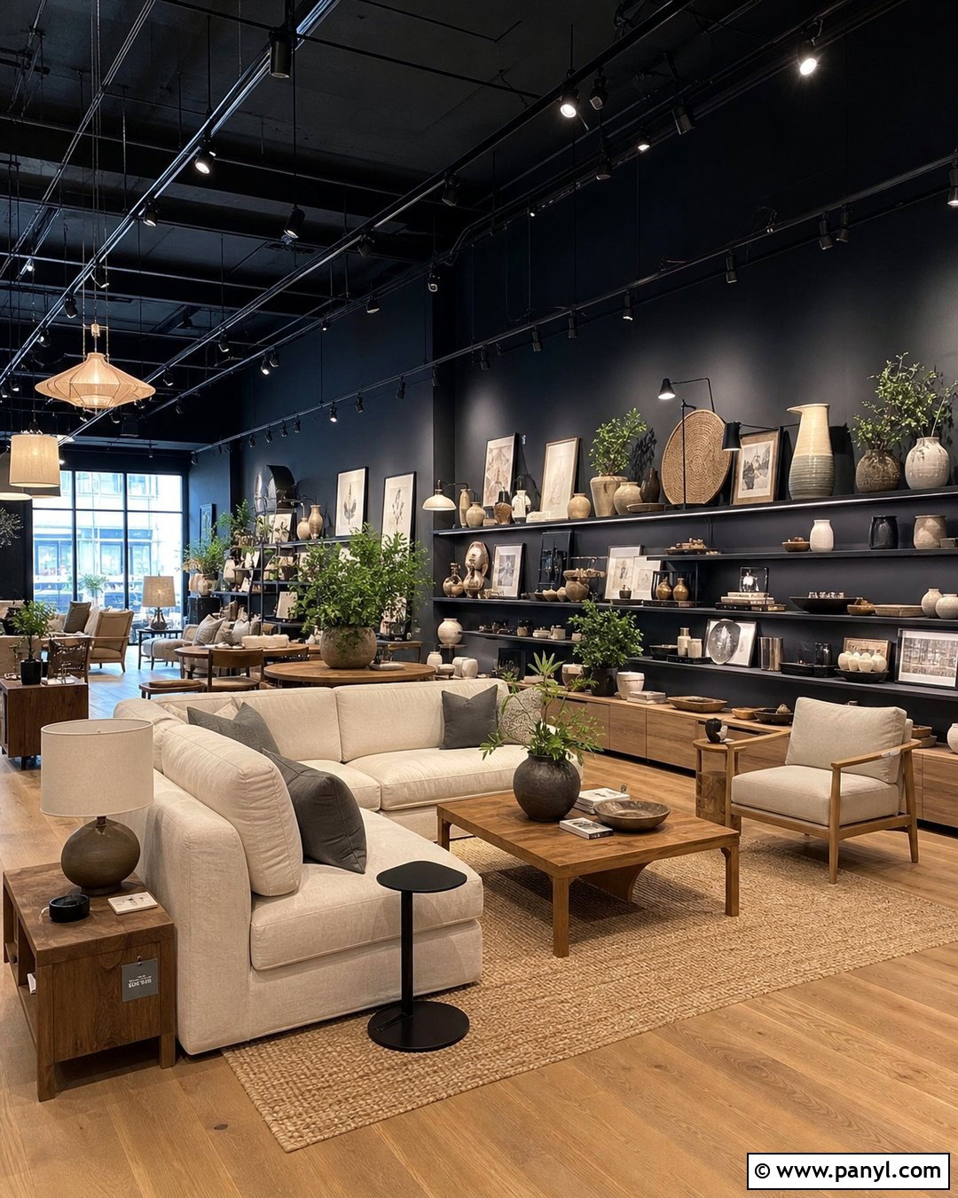 Black Wall Home Decor Store - 20 Black Walls Retail Ideas