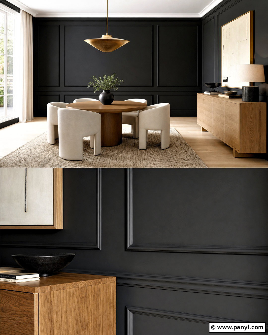 Black Wall Moulding - 20 wall moulding ideas