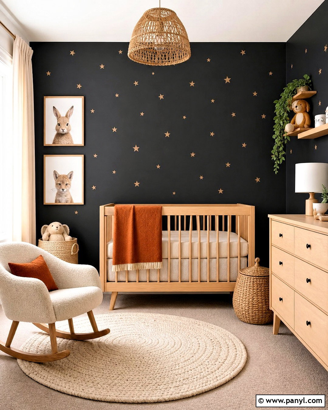 Black Wall Nursery - 20 black wall design ideas