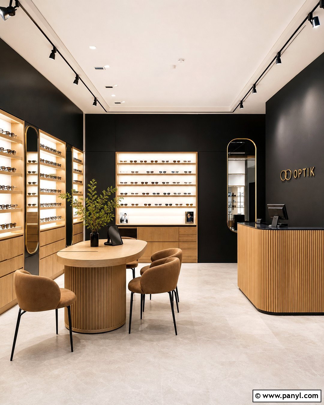 Black Wall Optical Store - 20 Black Walls Retail Ideas