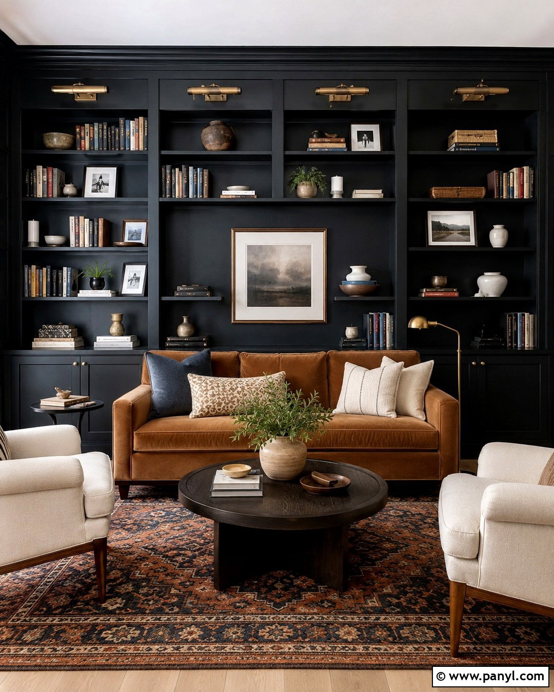 20 Black Wall Sitting Room Ideas for a Bold, Cozy Makeover