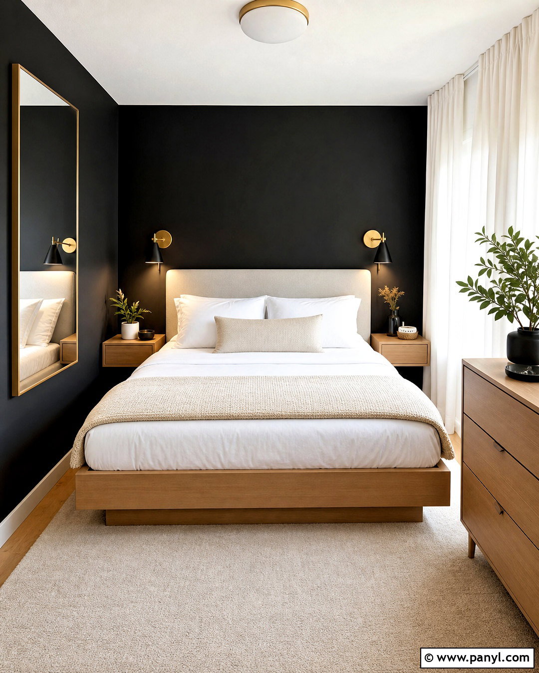 Black Wall Small Bedroom - 20 black wall bedroom decor ideas