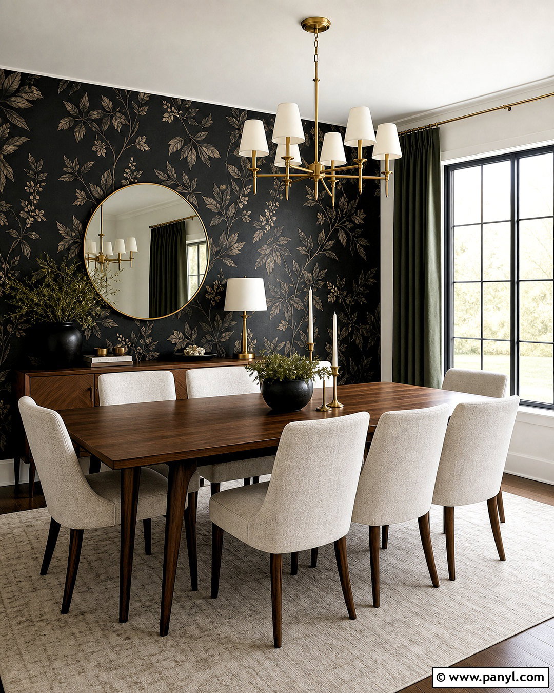 Black Wallpaper Accent Wall - 20 black accent wall ideas