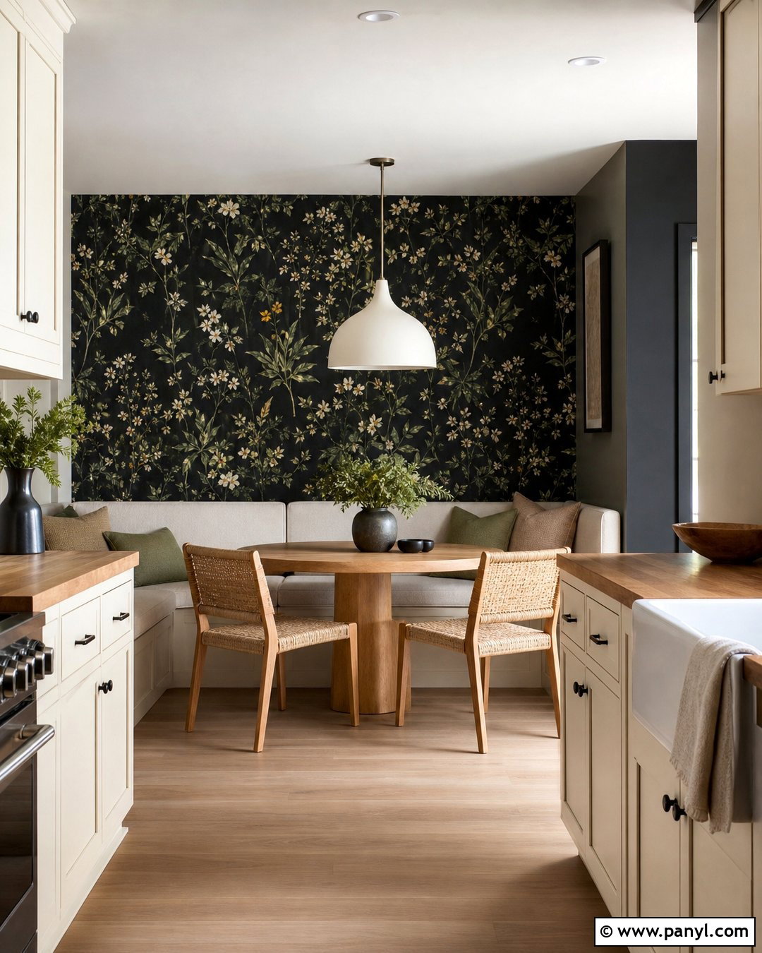 Black Wallpaper Accent Wall Kitchen - 30 black accent wall kitchen ideas